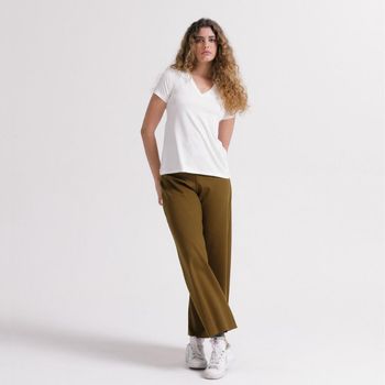 Camiseta Feminina Tech Insider gola V GG / Off-White