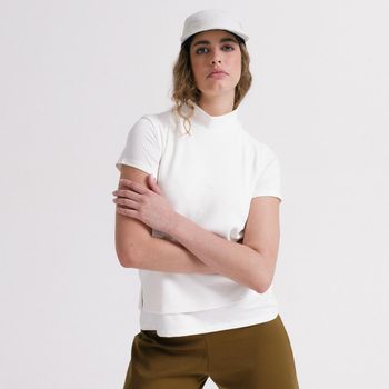 Camiseta Feminina Tech Insider gola V GG / Off-White