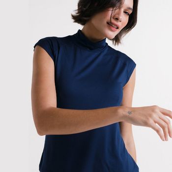 Regata Feminina Gola Alta Insider GG / Azul Marinho