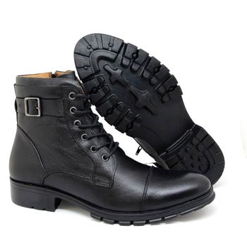 Coturno Rocker Couro Preto - ROC003 39