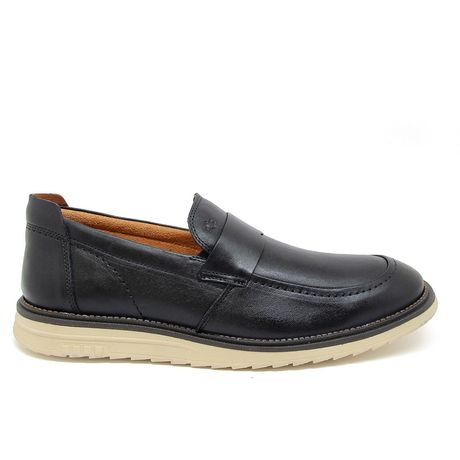 Perlatto Sapato Cambridge Roma Couro Liso Preto