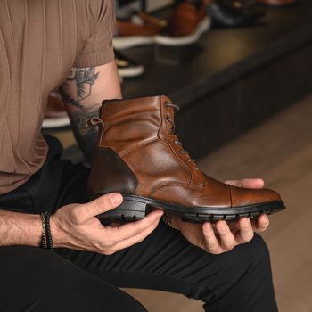 Coturno Rocker Couro Tan Terracota - ROC002 39