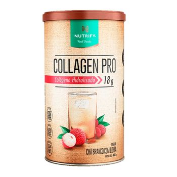 Colágeno Hidrolisado Collagen Pro Nutrify 450g Chá Branco com Lichia