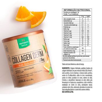 Colágeno Collagen Derm Nutrify 330g Laranja