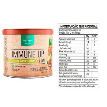 Suplemento Alimentar Immune Up Nutrify 200g Própolis, Mel e Limão