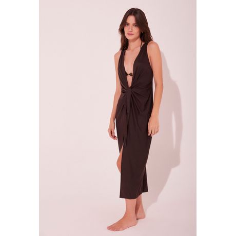 Capa Midi Regata Cavada Marrom Água De Coco