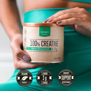 Creatina Monohidratada 100% Creatine Nutrify 300g / Incolor