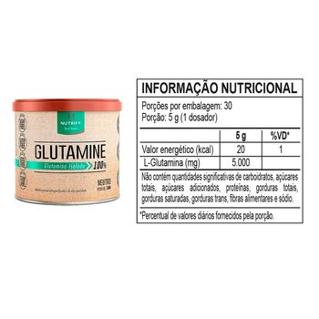 Glutamina em Pó Glutamine Nutrify 150g Neutro 150g
