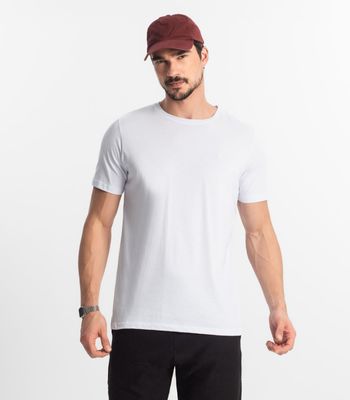 Camiseta Masculina Basica Diametro Branco G / Branco