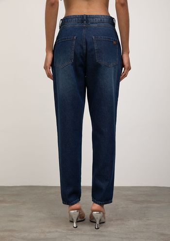 Calça Iódice Cenoura Alta Azul 36 / Azul