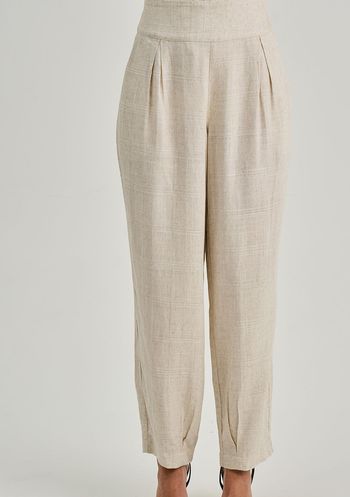 Calça Iódice Cenoura Alta Off White 36 / Off White