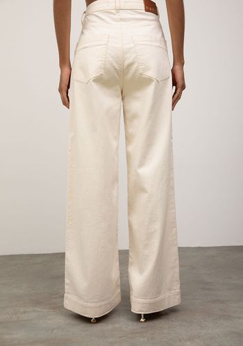 Calça Iódice Pantalona Alta Off White 36 / Off White