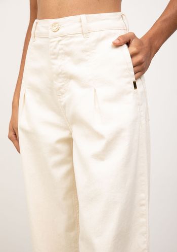 Calça Iódice Pantalona Alta Off White 36 / Off White