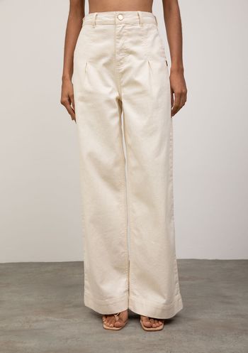 Calça Iódice Pantalona Alta Off White 36 / Off White