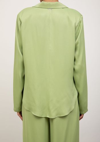 Blazer Iódice Solto Manga Longa Padrão Verde M / verde