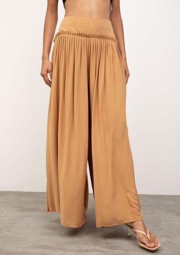 Calça Iódice Wide Alta Bege 38 / bege