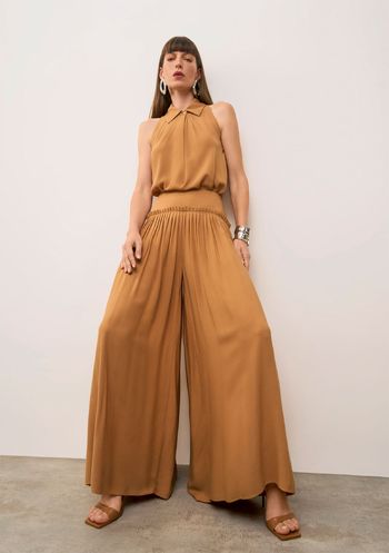 Calça Iódice Wide Alta Bege 38 / bege