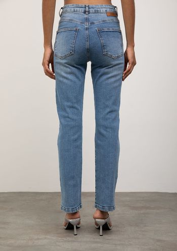 Calça Iódice Reta Alta Azul 38 / Azul