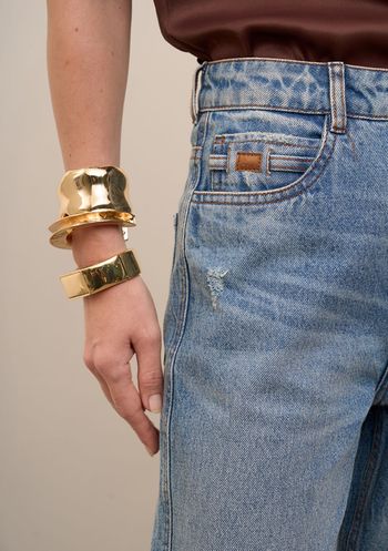 Calça Iódice Reta Alta Azul 38 / Azul