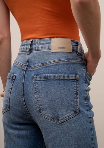 Calça Iódice Reta Alta Azul 40 / Azul