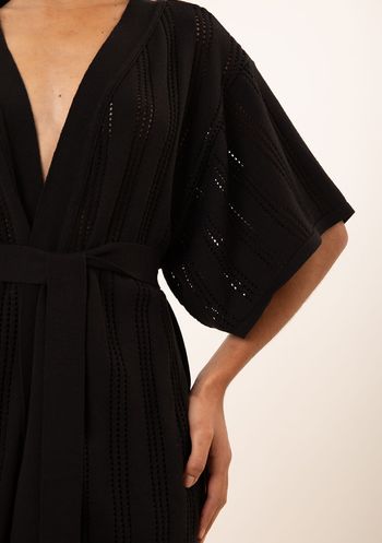 Cardigan Maria.Valentina Tricot Básico Preto PP / Preto