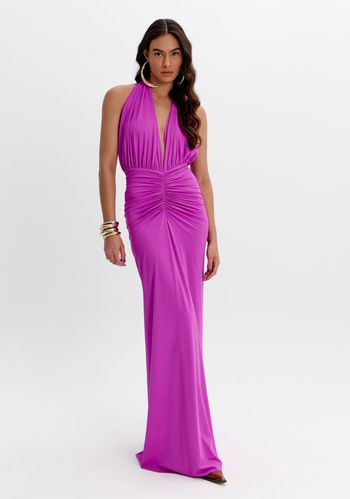 Vestido Longo Frente Única Drapeado PP / A2448