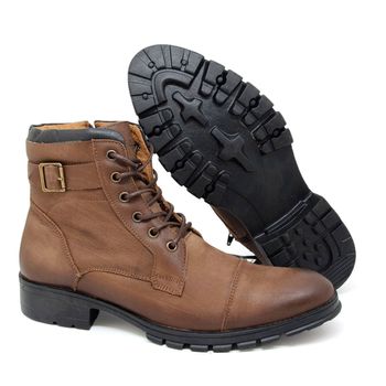 Coturno Rocker Couro Terracota Preto - ROC003 39