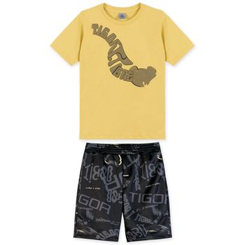 Conjunto Curto Bebê Masculino Tigor T. Tigre 4 / Preto