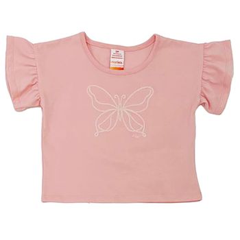 Conjunto Curto Borboleta Infantil Feminino Marisol 4 / Rosa