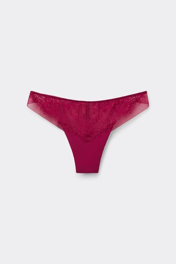 Calcinha Brasileira Sheer Glamour - Bordô P / Bordô