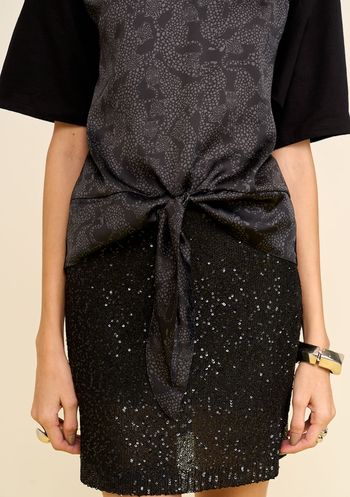 Camiseta Zinco Solta Decote Careca Manga Curta Padrão Preto PP / Preto