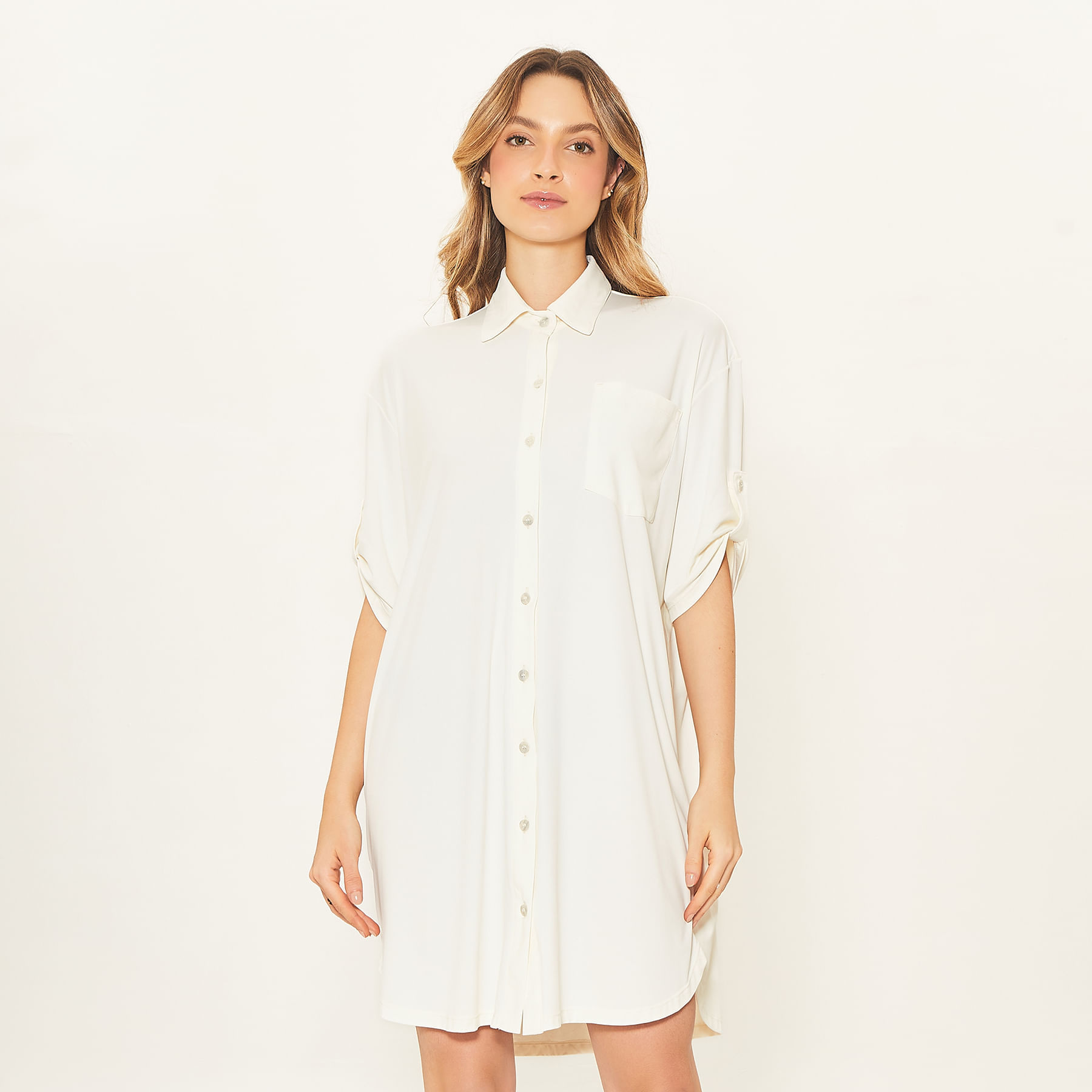 Saída de Praia UV Com Proteção Solar Copacabana Off White