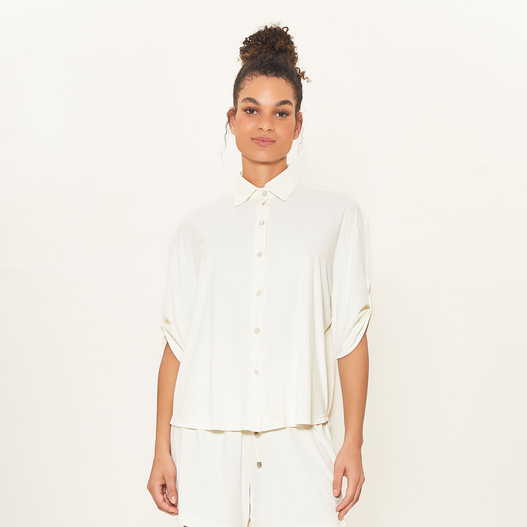 Camisa UV Com Proteção Solar Copa Off White