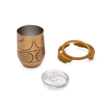 Copo para Viagem com Tampa Pomo de Ouro Único / Amarelo