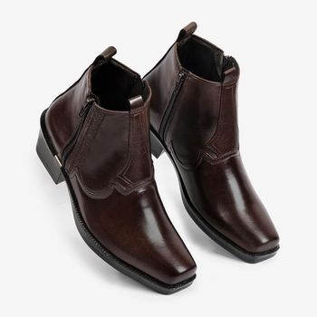 Bota Masculina de Couro New Country Ferracini 8907-115G 37 / MARROM | BROWN