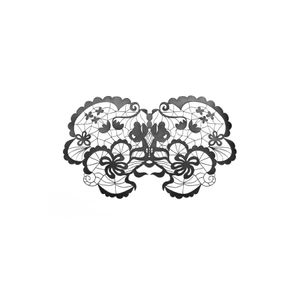 Máscara Adesiva Burlesque Fetiche Noir Rendada Preto