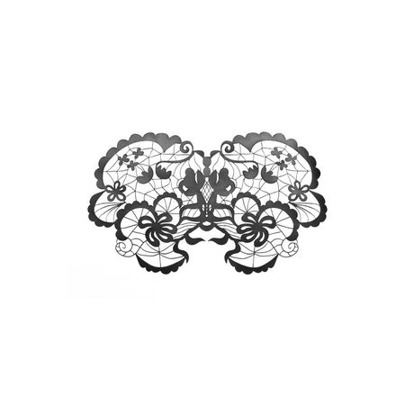 Máscara Adesiva Burlesque Fetiche Noir Rendada Preto