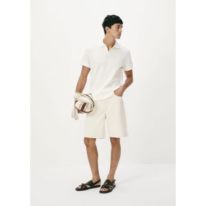 Bermuda Masculina Reta Sarja Bege Claro