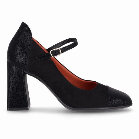 Sapato Boneca Salto Alto Bloco Preto PICCADILLY