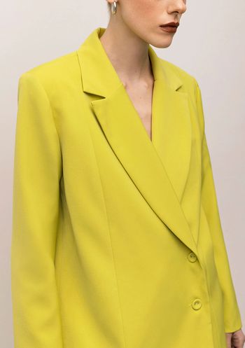 Blazer Iódice Detalhe Botão Com Faixa Verde Claro PP / Verde Claro