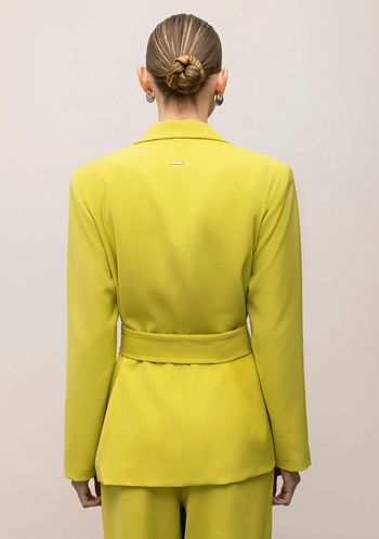 Blazer Iódice Detalhe Botão Com Faixa Verde Claro PP / Verde Claro