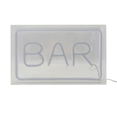 Luminária LED Neon Bar Modelo Retangular PVC Branco