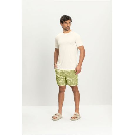 Camiseta Masculina Essendi Malha Manga Curta Bege Claro