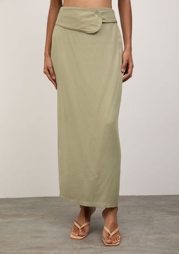 Saia Iódice Lápis Alta Longa Verde 36 / verde