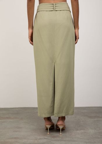 Saia Iódice Lápis Alta Longa Verde 36 / verde