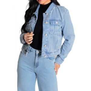 Jaqueta Jeans Sawary 278631 Manga Longa Azul Claro