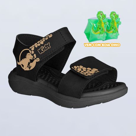 Sandália Kidy Fly Baby Dino Chumbo