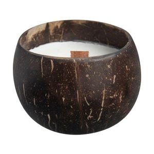 Vela Perfumada Home Style Brisa De Coco Fibra De Coco Branco Natural