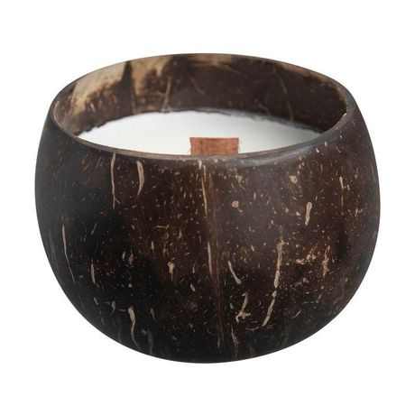 Vela Perfumada Home Style Brisa De Coco Fibra De Coco Branco Natural