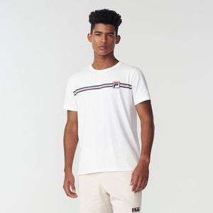 Camiseta Fila F-Box Letter II Masculina Manga Curta Branco